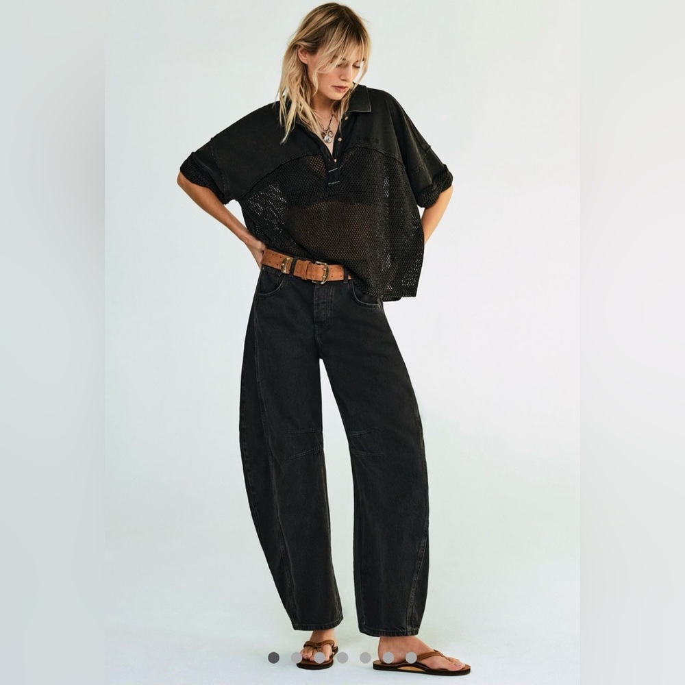 We the Free Good Luck Mid-rise Barrel Jeans